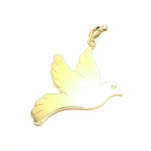 Authentic! Pasquale Bruni 18k Yellow Gold Diamond Dove of Peace Charm Pendant